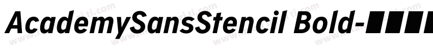 AcademySansStencil Bold字体转换